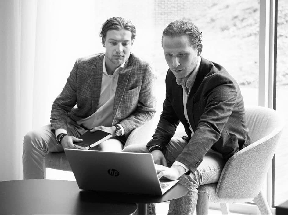 Floris en Steven aan het werk