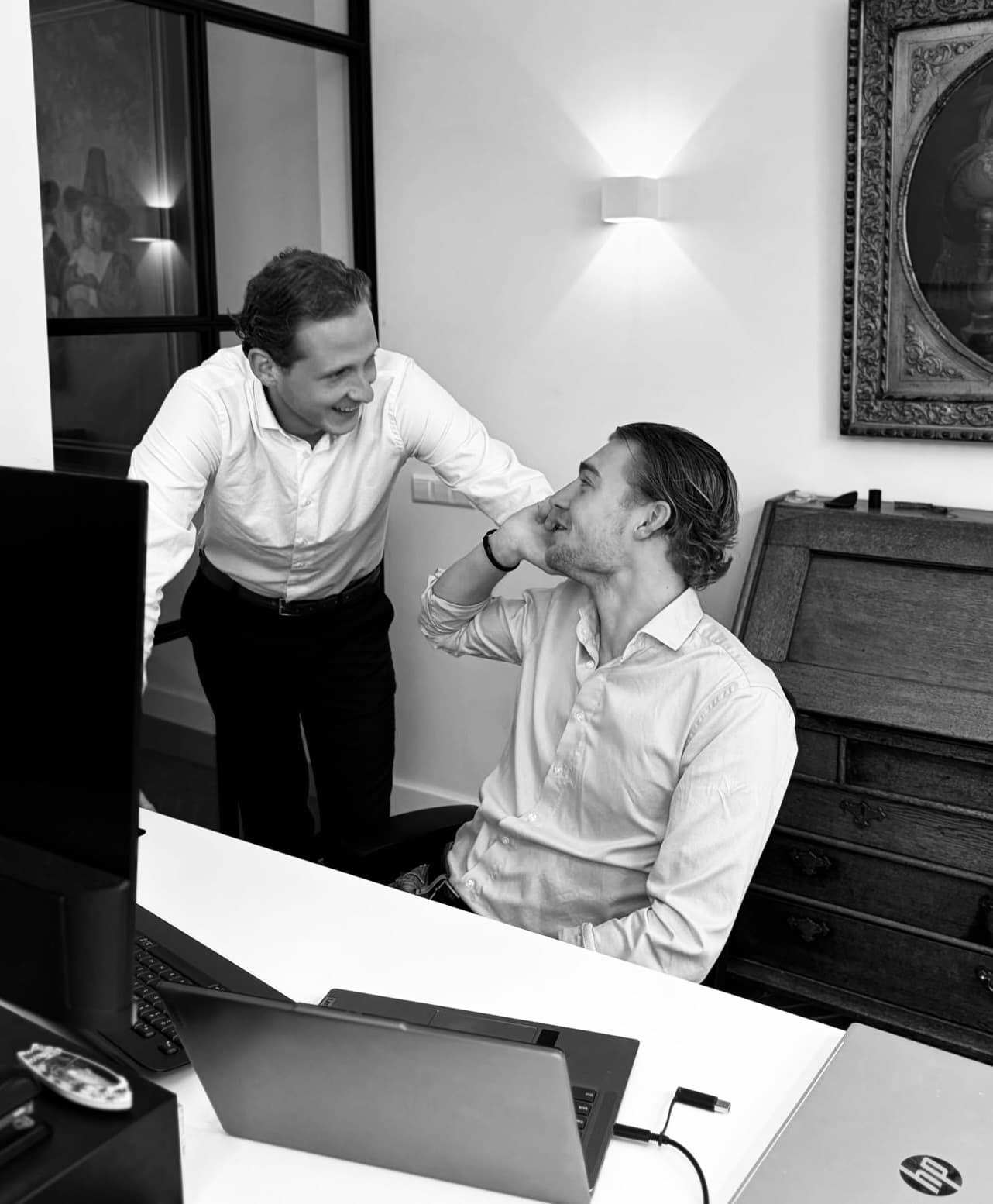 Floris Fonk en Steven Potter aan het werk